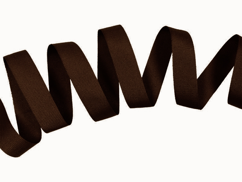 Grosgrain ribbon 20 mm/0,40 mm brown (141)