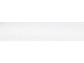 Plochá tkaná gumička 40 mm (501) bílý polyester EU Plochá tkaná gumička 40 mm (501) bílý polyester EU