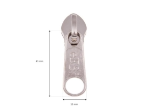 Suwak do taśmy suwakowej spiralnej 10 non lock extra mocny nikiel efs