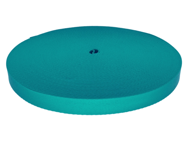Lanyard tape 25 mm turquoise 906 pes 50 mb