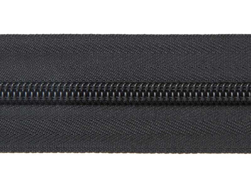 WATERPROOF NYLON ZIPPER TAPE 5 (580) BLACK 21,2 G/M