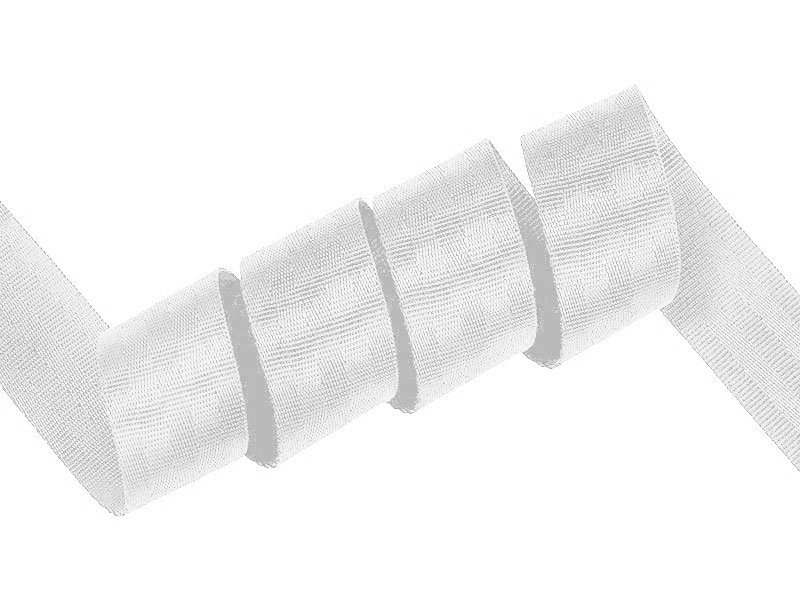 WEBBING 40 MM / 1,38 MM&nbspWHITE EU&nbsp501 PES&nbsp25 MB