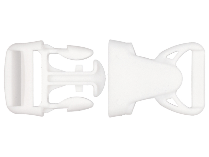Klamra plastikowa 25x63 mm Olga biała