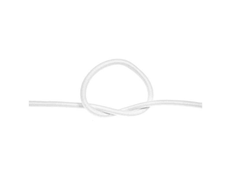 Elastic cord8 mmwhite 580 polyester 25 mb