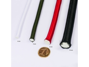 Rubber cord 8 mm (580) black polyester