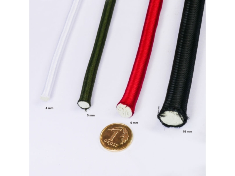 Elastic cord8 mm black 580 polyester 25 mb Elastic cord8 mm black 580 polyester 25 mb
