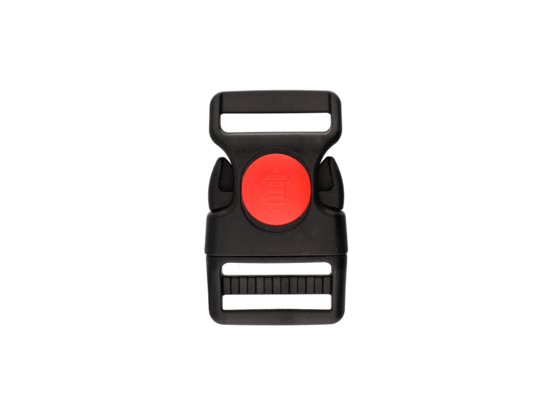 Plastic buckle 32 mm kalina black-red frost  resistant 100 pcs