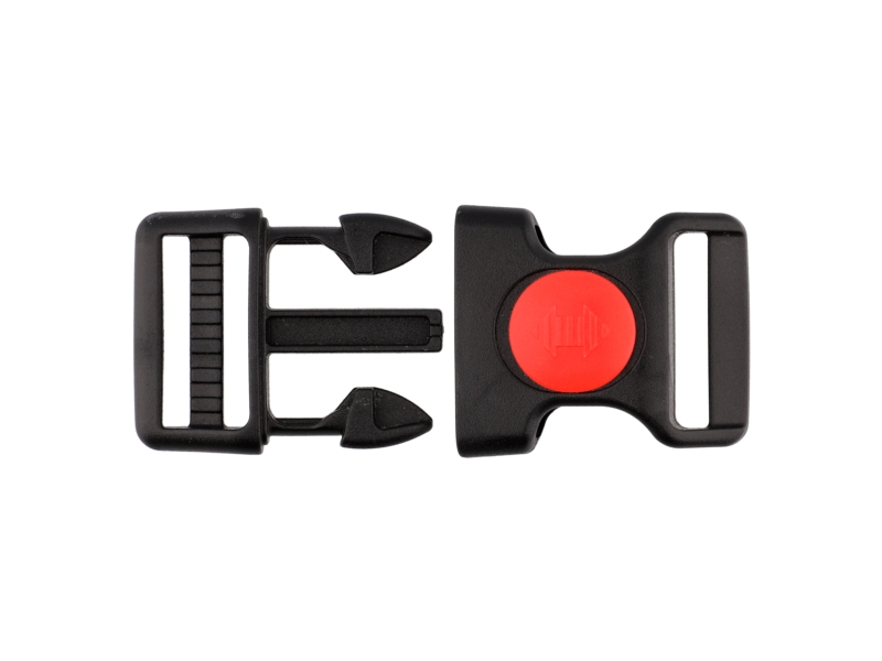 Plastic buckle 32 mm kalina black-red frost  resistant 100 pcs