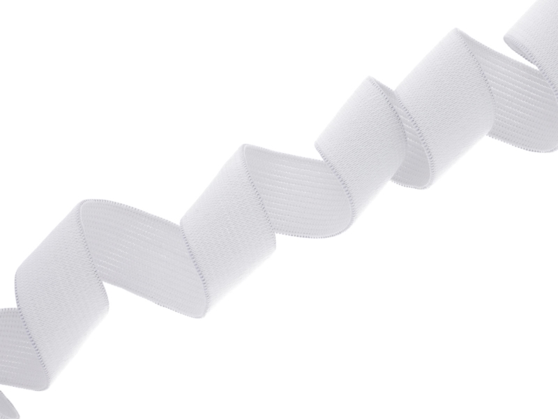 WOVEN ELASTIC TAPE 20 MM (501) WHITE POLYESTER 25 MB WOVEN ELASTIC TAPE 20 MM (501) WHITE POLYESTER 25 MB