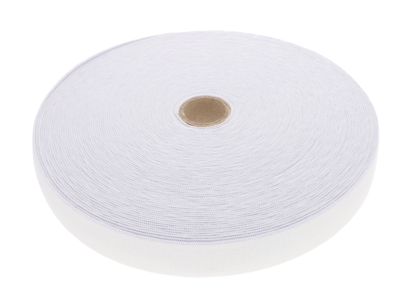 PRUŽENKA HLADKÁ TKANÁ 20 MM (501) BÍLÝ POLYESTER 25 M PRUŽENKA HLADKÁ TKANÁ 20 MM (501) BÍLÝ POLYESTER 25 M