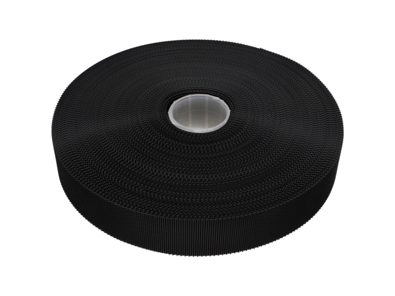 HOOK AND LOOP TAPE LOW-PROFILE  (580) BLACK PES/NYLON 25 MB