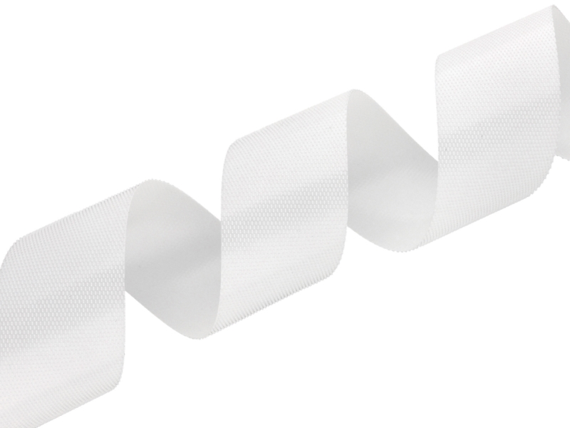HOOK AND LOOP TAPE LOW-PROFILE  (501) WHITE PES/NYLON 25 MB