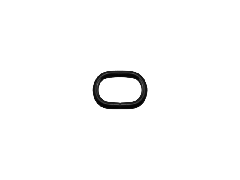 METAL RING (OVAL)      20/14/4 MM&nbspBLACK MATT&nbspWIRE  100  PCS