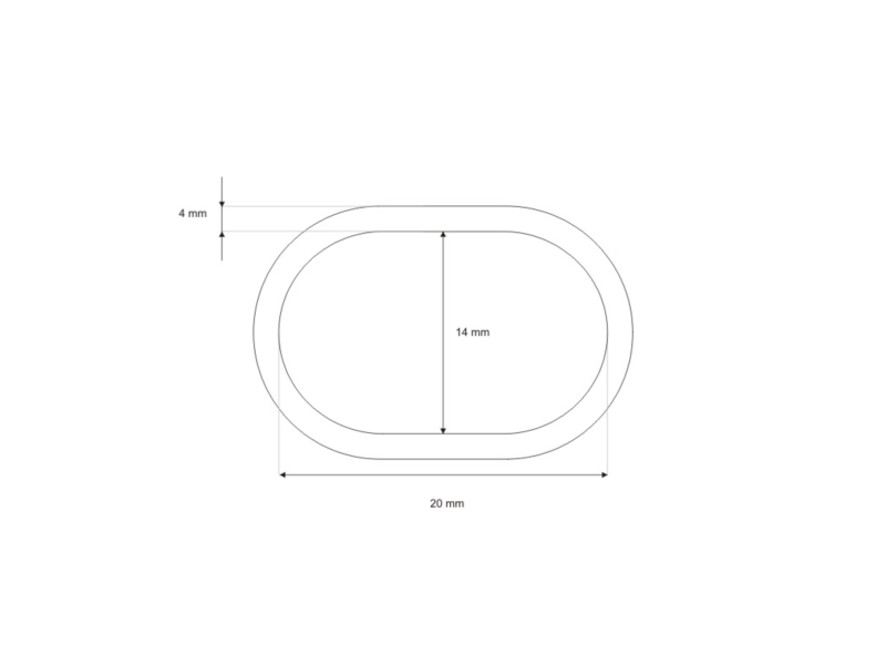 METALLRING (OVAL) 20/14/4 MM SCHWARZMATT&nbspDRAHT 100  ST.