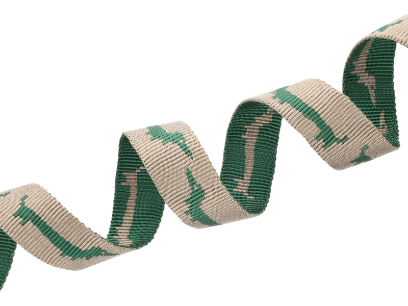 TRAGBAND 25 MM / 1,45 MM GRÜN-BEIGE MIT DACKELN PP 50 YD TRAGBAND 25 MM / 1,45 MM GRÜN-BEIGE MIT DACKELN PP 50 YD