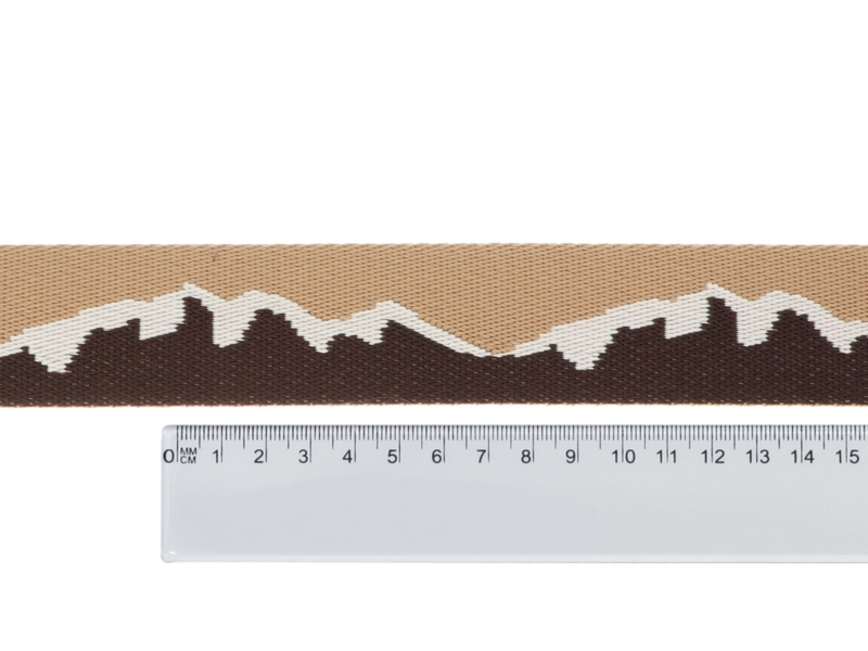 Polycotton webbing 38 mm/1,9 mm (+/-5%) mountain brown 50 yd