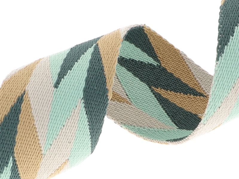 Polycotton tragband 50 mm/2,0 mm (+/-5%) romb Grün  50 yd
