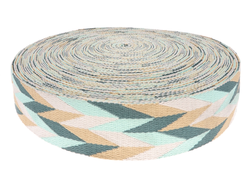Polycotton tragband 50 mm/2,0 mm (+/-5%) romb Grün  50 yd