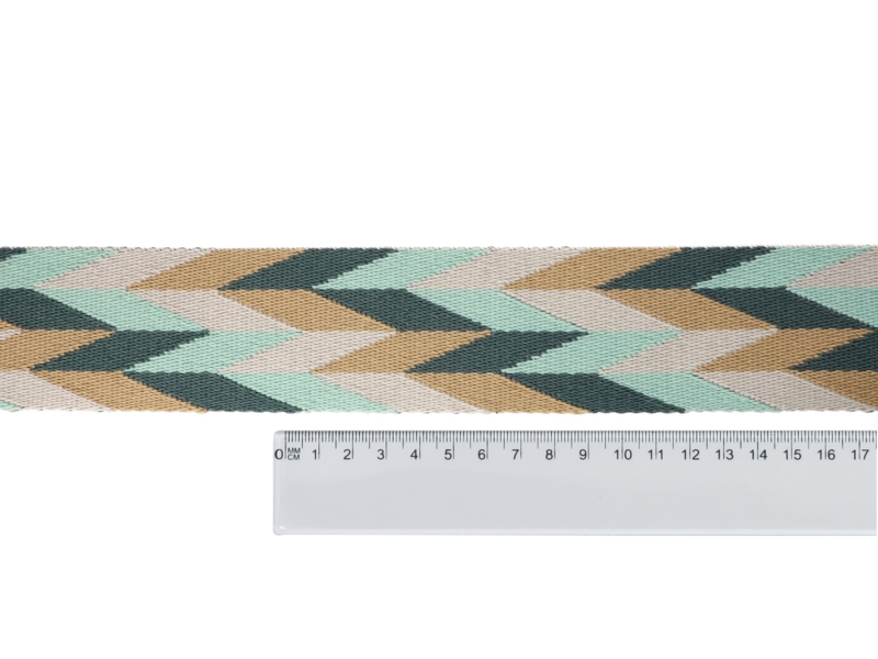 Polycotton tragband 50 mm/2,0 mm (+/-5%) romb Grün  50 yd