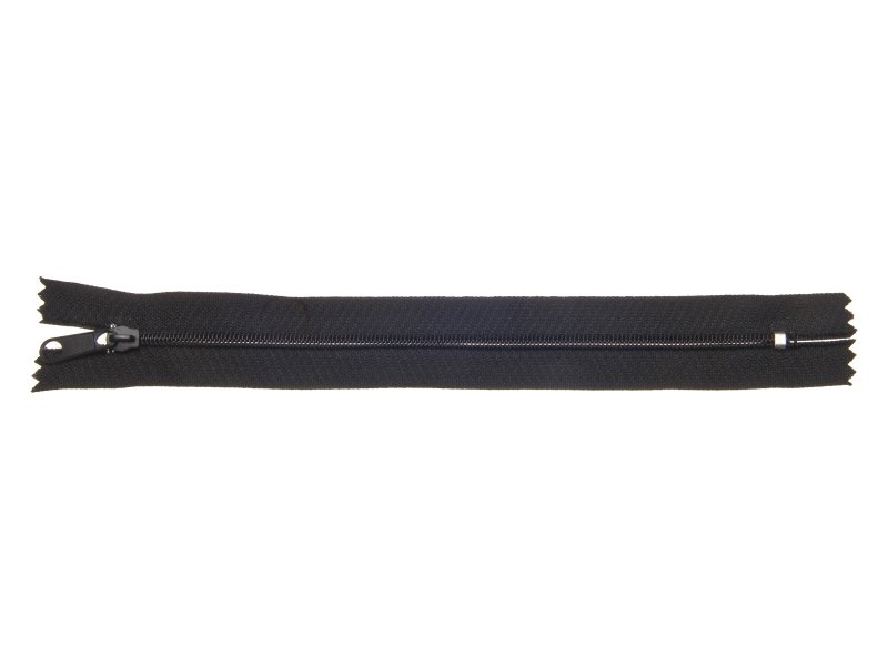 NYLON READY  ZIPPER 3 NON LOCK CLOSE END 18 CM (580) BLACK 50 PCS