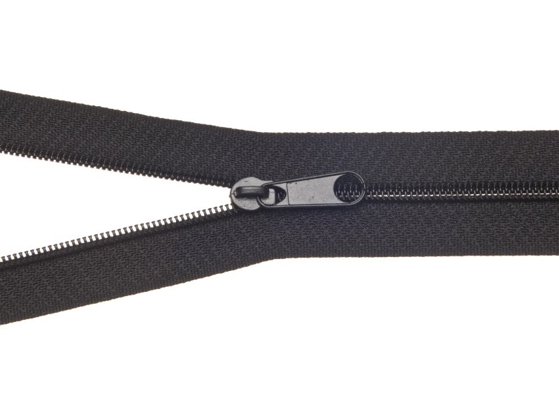 NYLON READY  ZIPPER 3 NON LOCK CLOSE END 18 CM (580) BLACK 50 PCS