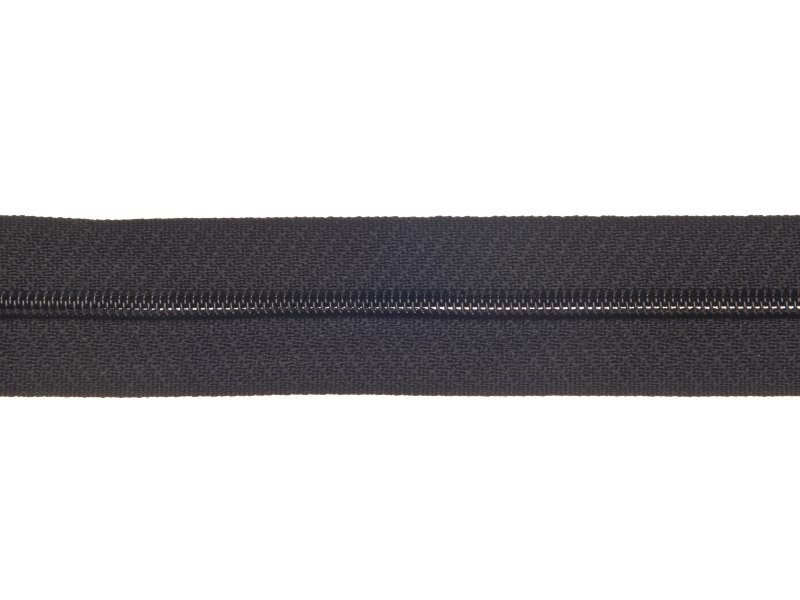 NYLON READY  ZIPPER 3 NON LOCK CLOSE END 18 CM (580) BLACK 50 PCS