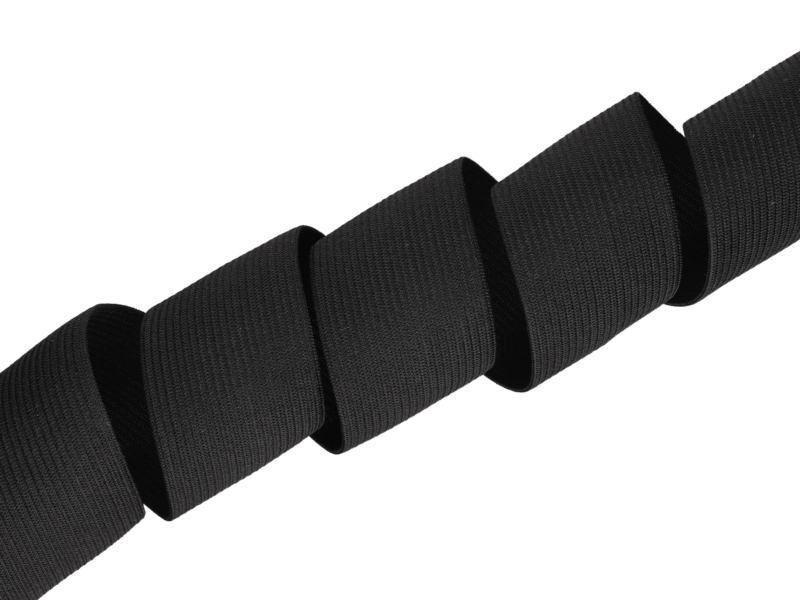 Knitted elastic tape 35 mm (580) black polyester 25 mb Knitted elastic tape 35 mm (580) black polyester 25 mb