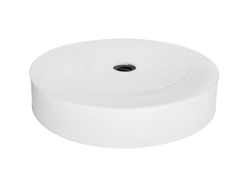 Pruženka hladká pletená 35 mm (501) bílá polyester 25 m Pruženka hladká pletená 35 mm (501) bílá polyester 25 m