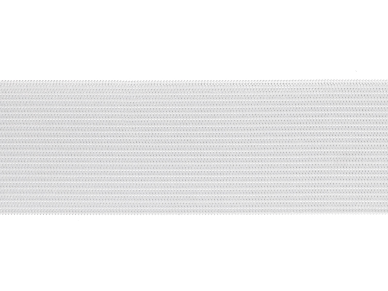 Knitted elastic tape 45 mm (501) white polyester 25 mb Knitted elastic tape 45 mm (501) white polyester 25 mb