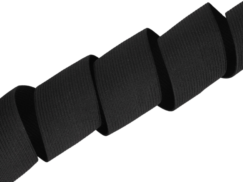 Knitted elastic tape 45 mm (580) black polyester 25 mb Knitted elastic tape 45 mm (580) black polyester 25 mb