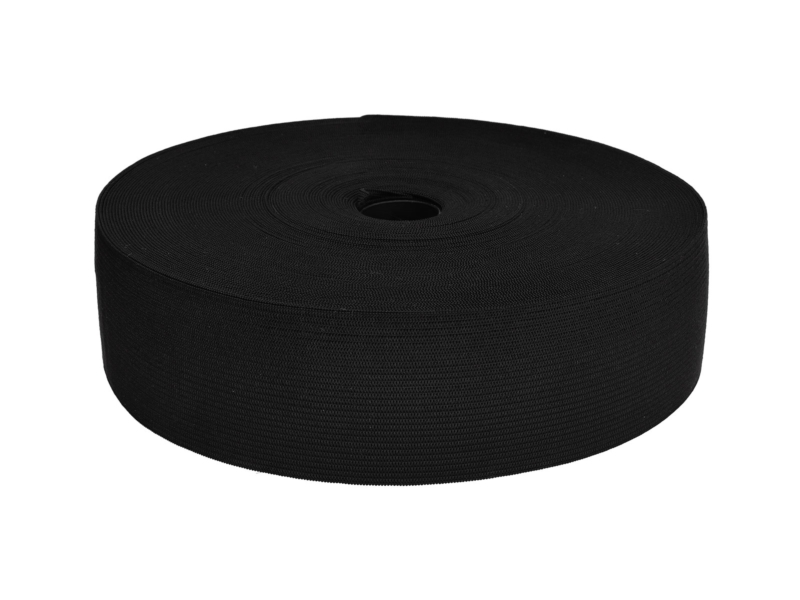 Pruženka hladká pletená 45 mm (580) černá polyester 25 m Pruženka hladká pletená 45 mm (580) černá polyester 25 m