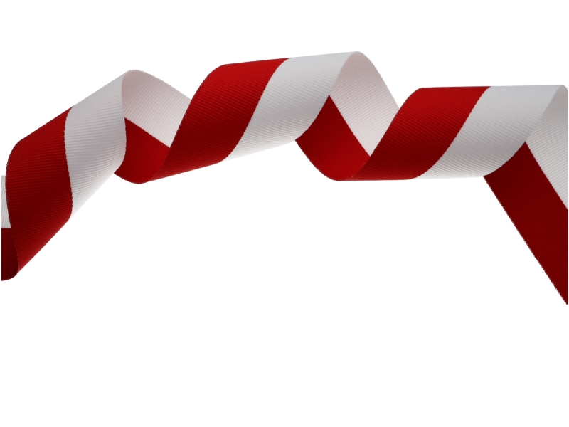 Grosgrain ribbon 20 mm/0,40 mm white-red