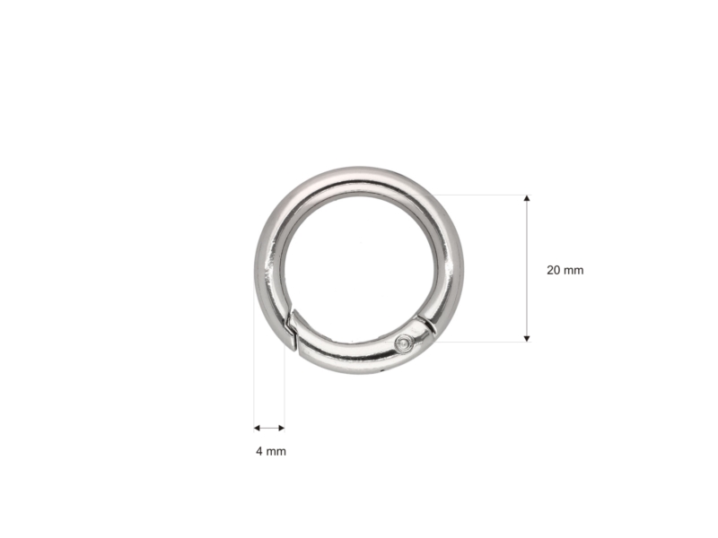 KOVOVÉ   KOLEČKO  20/4&nbsp MM ŠEKL  NIKL DRÁT