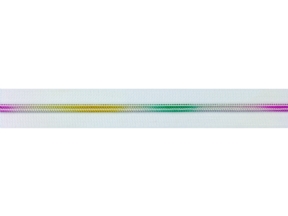 Reißverschlussband 5 (501) weiß regenbogenfarben