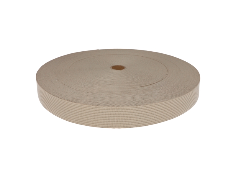 TRAGBAND  GESTRICKT 25 MM HELLBEIGE 101 PES 100 LM