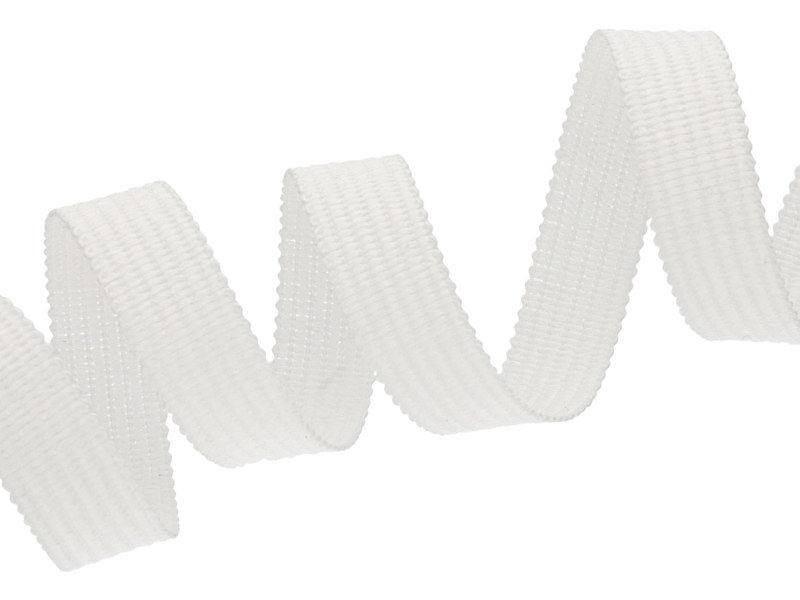 Taśma lamówka dziana 10 mm / 0,6 mm biała (580)