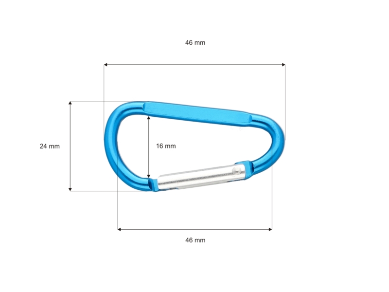 CARABINER  SNAP HOOK 40  MM  2093-0104 BLUE 100 PCS