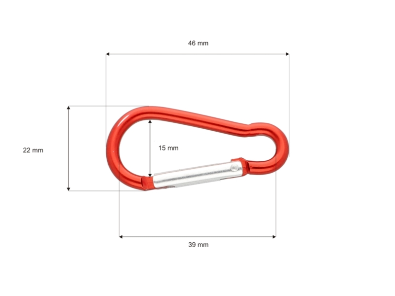 SCHÄKEL AUS METALL 40 MM   2093-0101 ROT