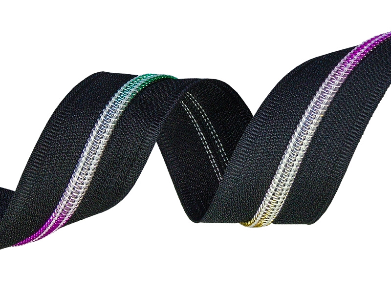 SPIRALREIßVERSCHLUSSBAND 5   RAINBOW (580) SCHWARZ 16,5  G/LM 100 LM