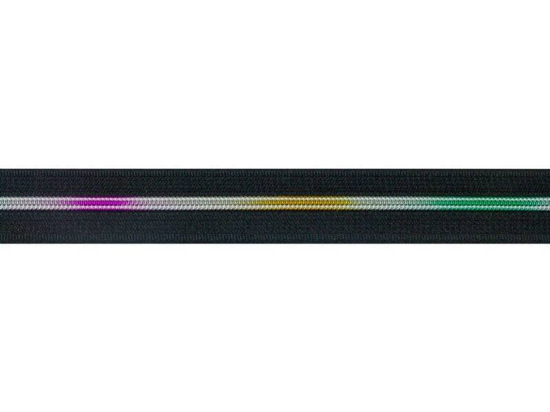 Taśma suwakowa żyłkowa 5 (580) czarna rainbow