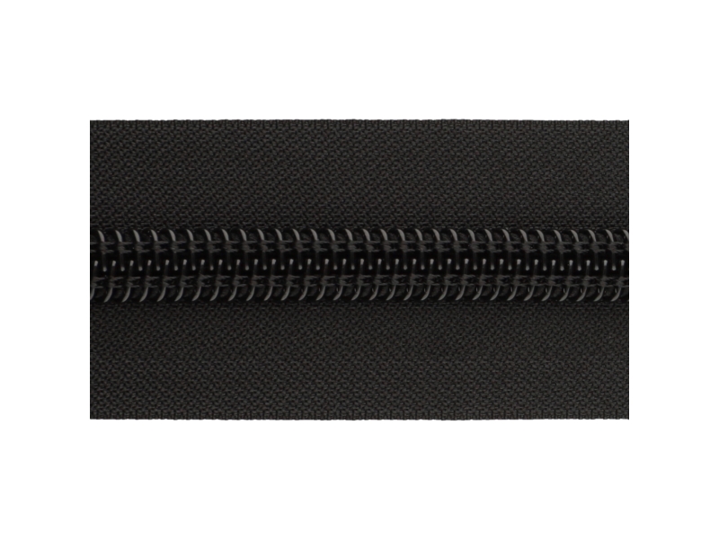 WATERPROOF NYLON ZIPPER TAPE 10 (580)   BLACK 38,5 G/M