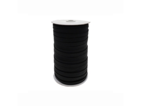 Flat woven elastic band 10 mm (580) black polyester