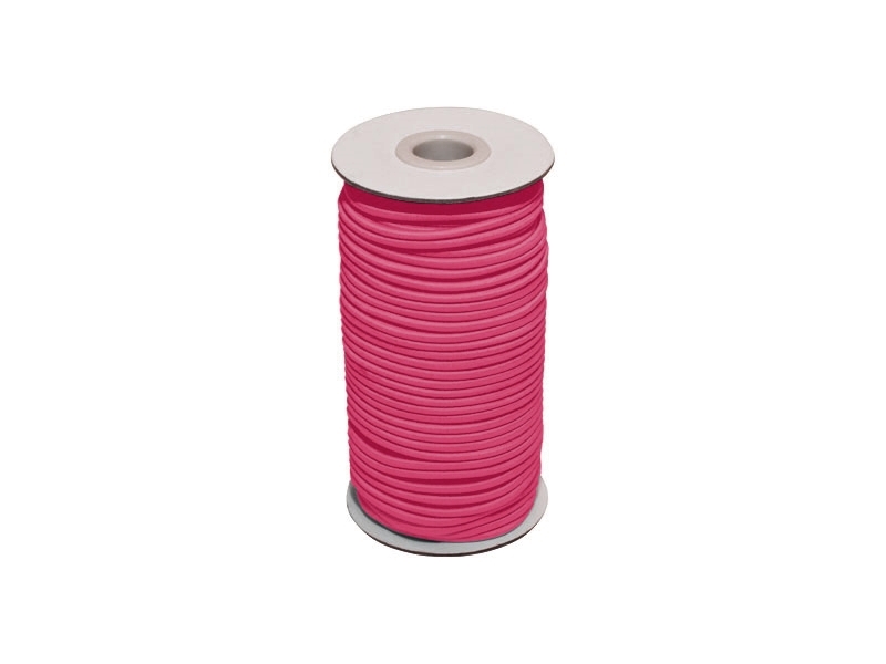 Gummikordel 3 mm Rosa 314 polyester 50 lm