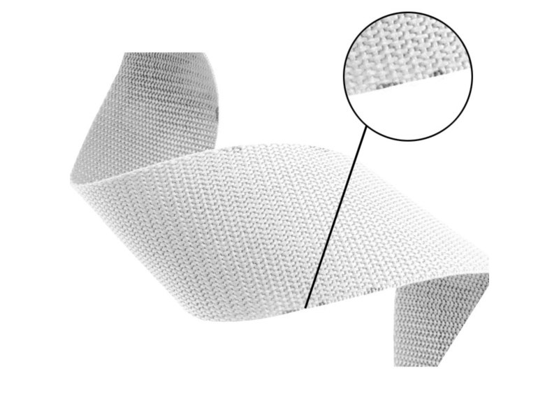 Taśma nośna polipropylenowa 25 mm / 1,3 mm biała (501) - drugi gatunek Taśma nośna polipropylenowa 25 mm / 1,3 mm biała (501) - drugi gatunek