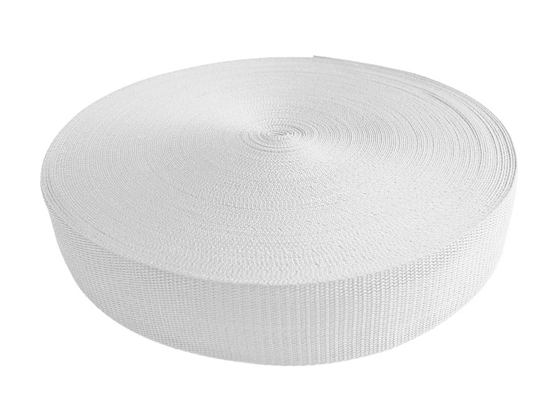 Taśma nośna polipropylenowa 25 mm / 1,3 mm biała (501) - drugi gatunek Taśma nośna polipropylenowa 25 mm / 1,3 mm biała (501) - drugi gatunek