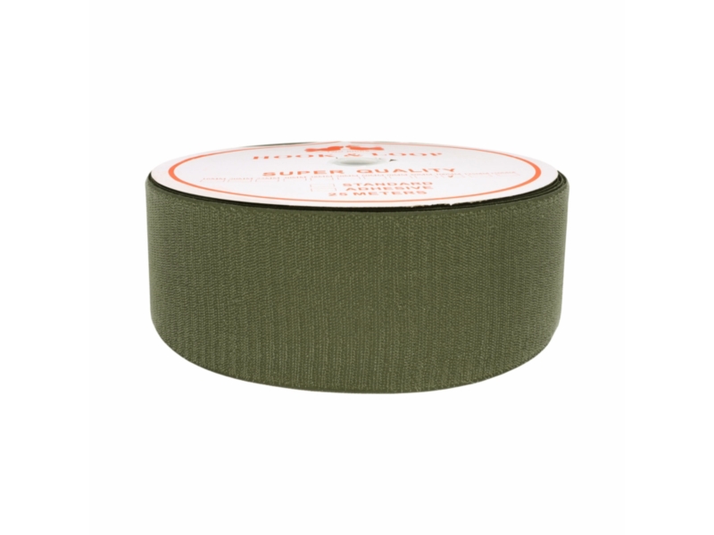 Hook and loop tape olive 170 polyester/nylon hook 25 mb Hook and loop tape olive 170 polyester/nylon hook 25 mb