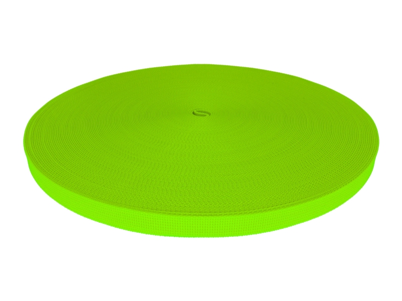 Taśma nośna rypsowa 20 mm żółta neon