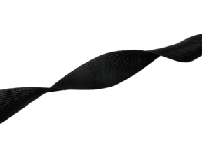 Knitted piping tape 25 mm / 0.50 mm black (580)