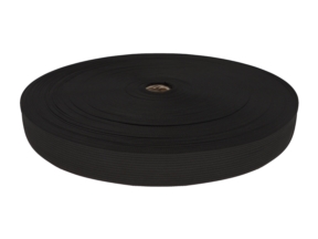 Knitted piping tape 25 mm / 0.50 mm black (580)