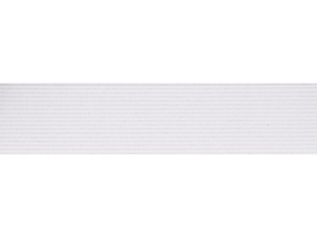 Plochá pletená pružná páska 20 mm (501) bílý polyester